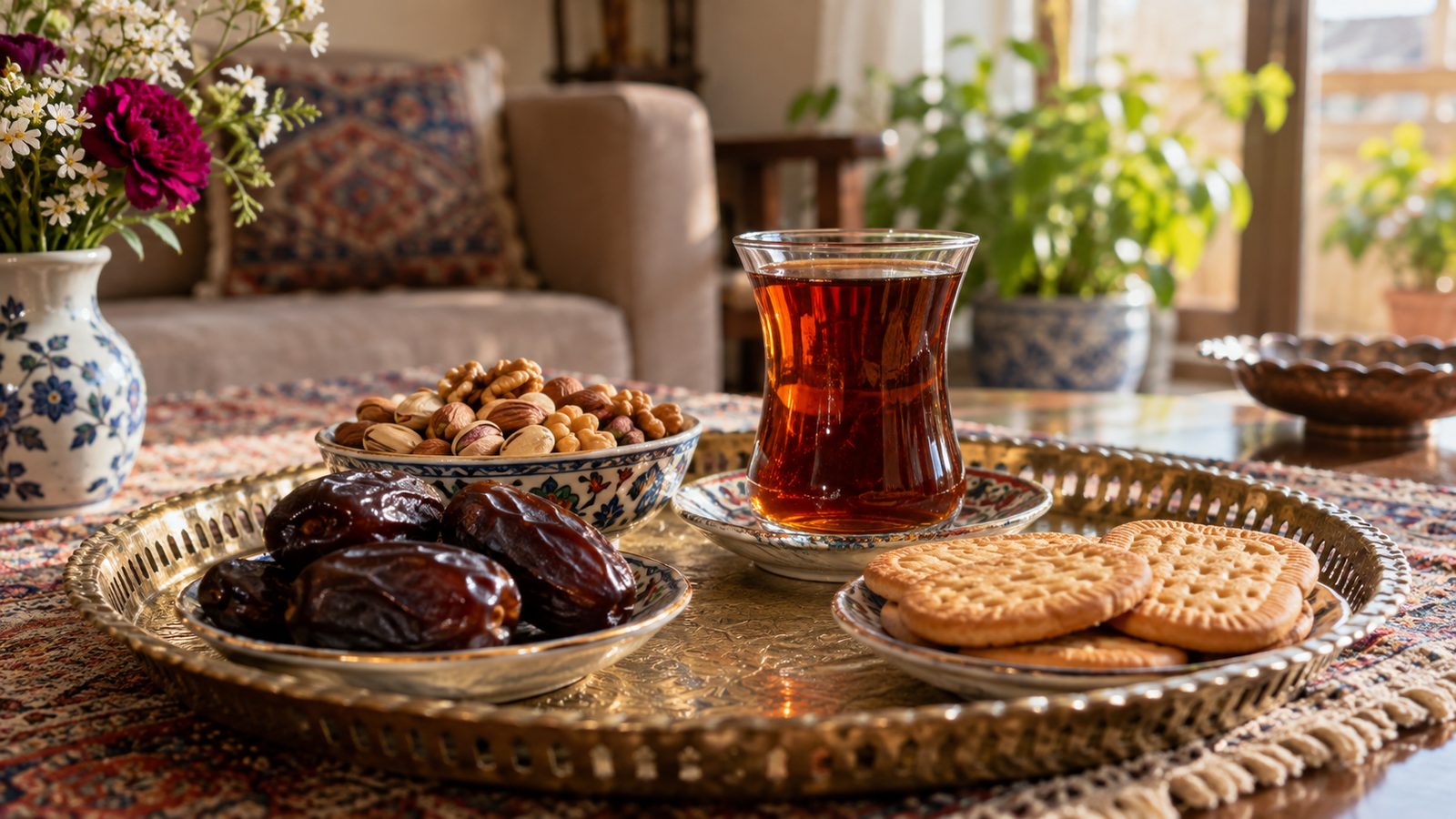 میان‌وعده ایرانی؛ آجیل و چای